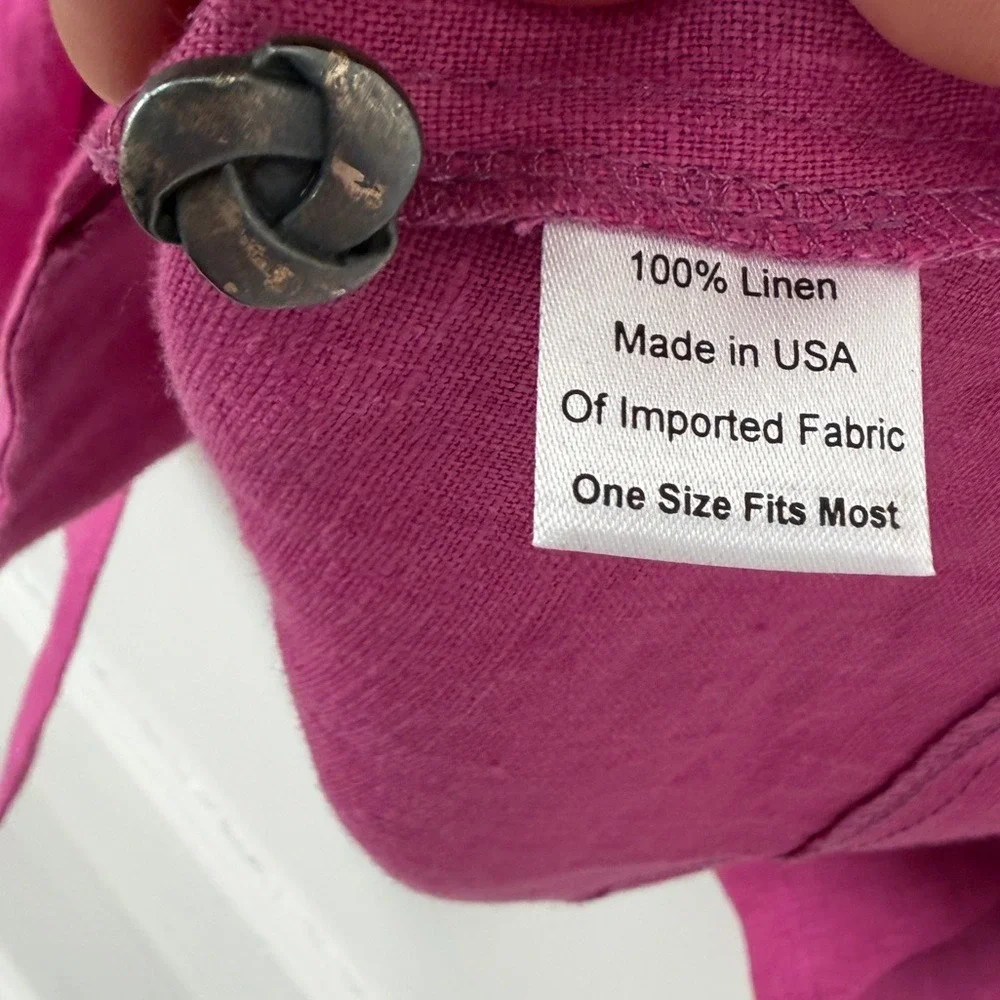 Itemz Chris‎ Baumgartner Fuchsia Linen Shirt Asymmetrical Lagenlook Art to Wear